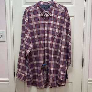 Nautica Classic Plaid Oxford Shirt 3XLT